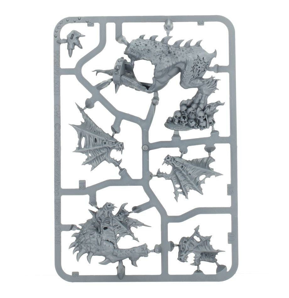 Spearhead: Blades of Khorne Fangs of the Blood God unpainted plastic sprue, frame 1 of 6