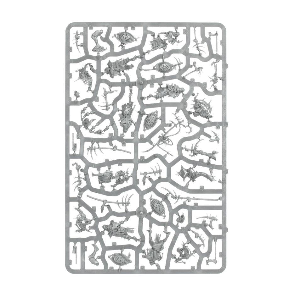 Spearhead Maggotkin of Nurgle Bubonic Cell unpainted plastic sprue, frame 7 of 7