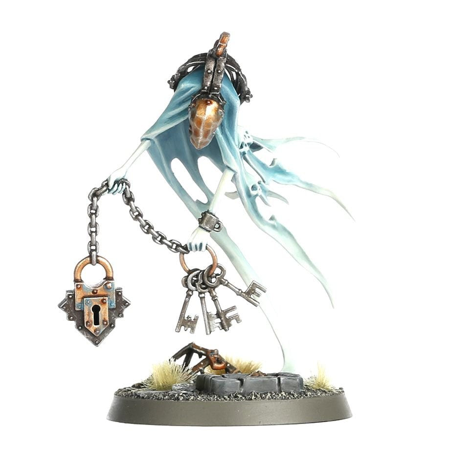 Painted Nighthaunt Spirit Torment carrying a padlock and keys on chains