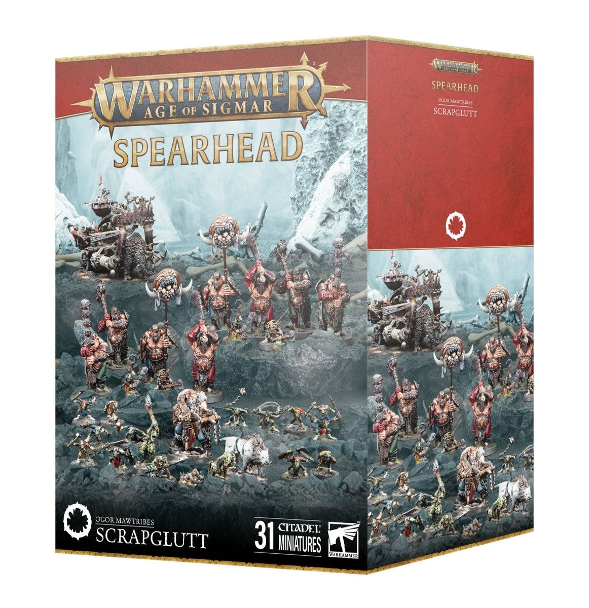Games Workshop Age of Sigmar Spearhead Ogor Mawtribes Scrapglutt box, 31 miniatures