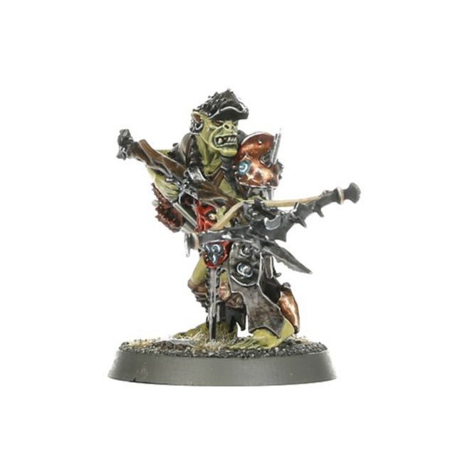 Painted Kruleboyz Man-skewer Boltboy aiming a crossbow, front view