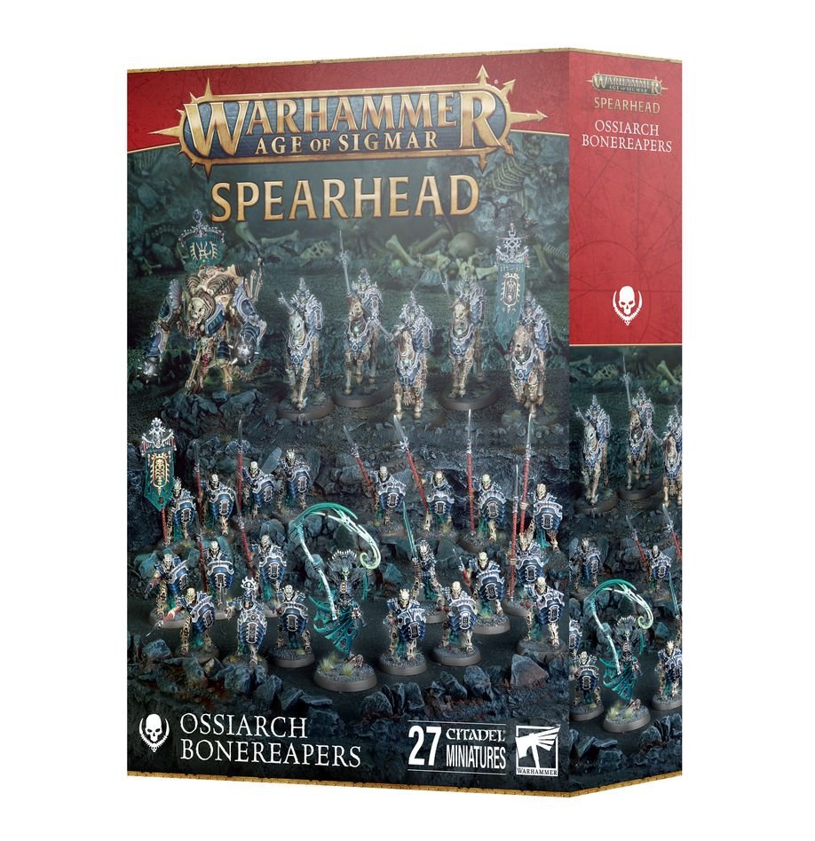 Games Workshop Age of Sigmar Spearhead Ossiarch Bonereapers box, 27 miniatures