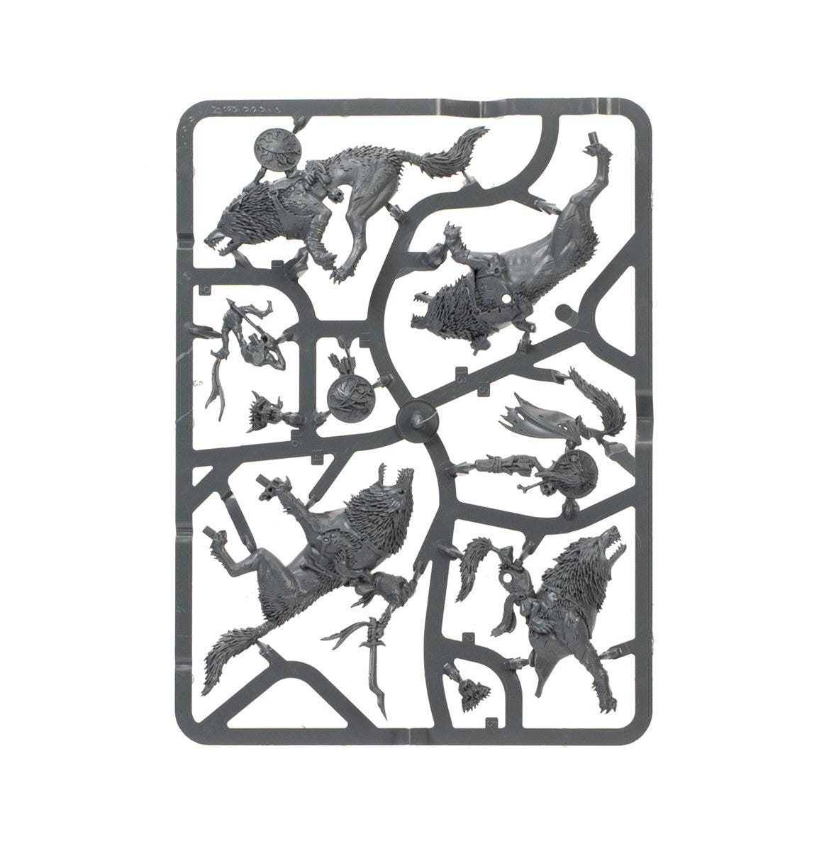 Spearhead Snarlpack Huntaz unpainted plastic sprue, frame 2 of 6