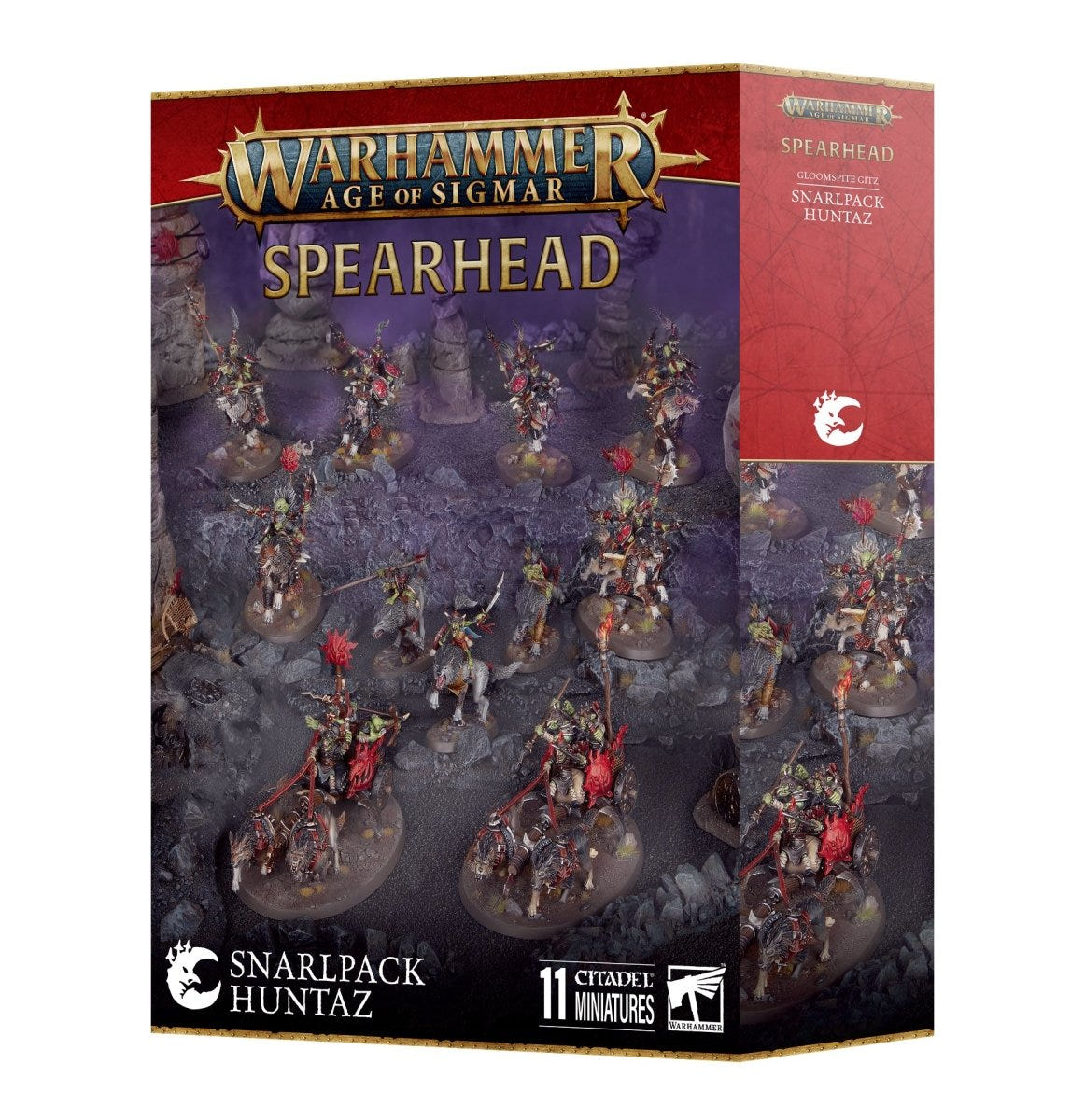 Games Workshop Spearhead Snarlpack Huntaz box for Warhammer Age of Sigmar, 11 Citadel miniatures