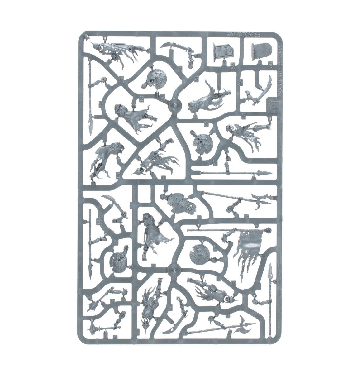 Spearhead: Deathrattle Tomb Host unpainted plastic sprue, frame 8 of 9