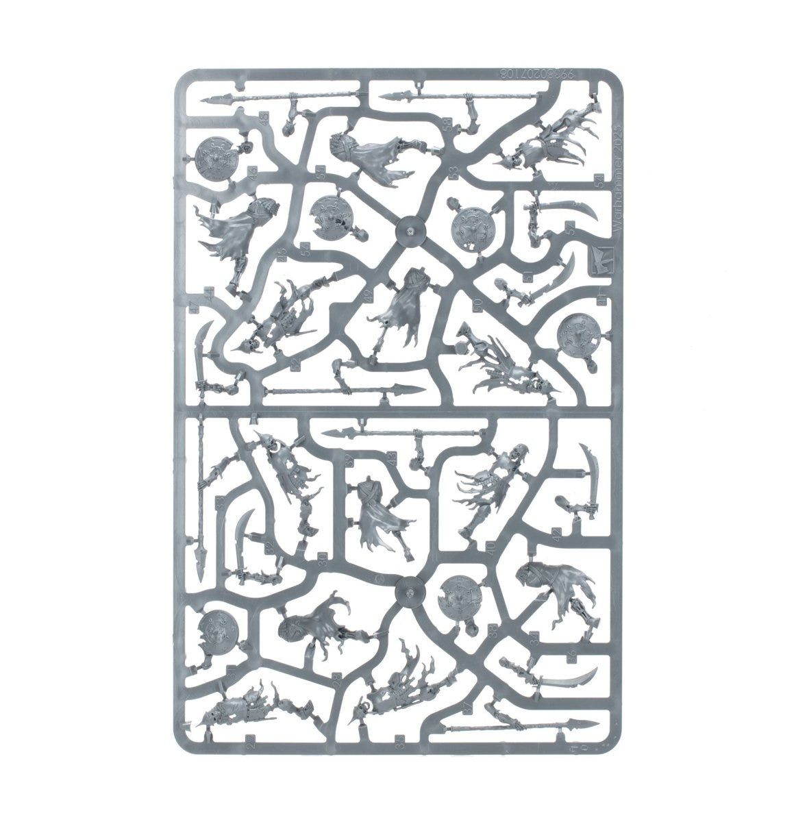Spearhead: Deathrattle Tomb Host unpainted plastic sprue, frame 9 of 9