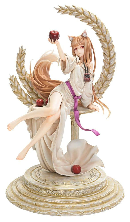 Prime 1 Studio Concept Masterline Spice and Wolf Holo 1/5 statue seated in a wheat arch with apple
