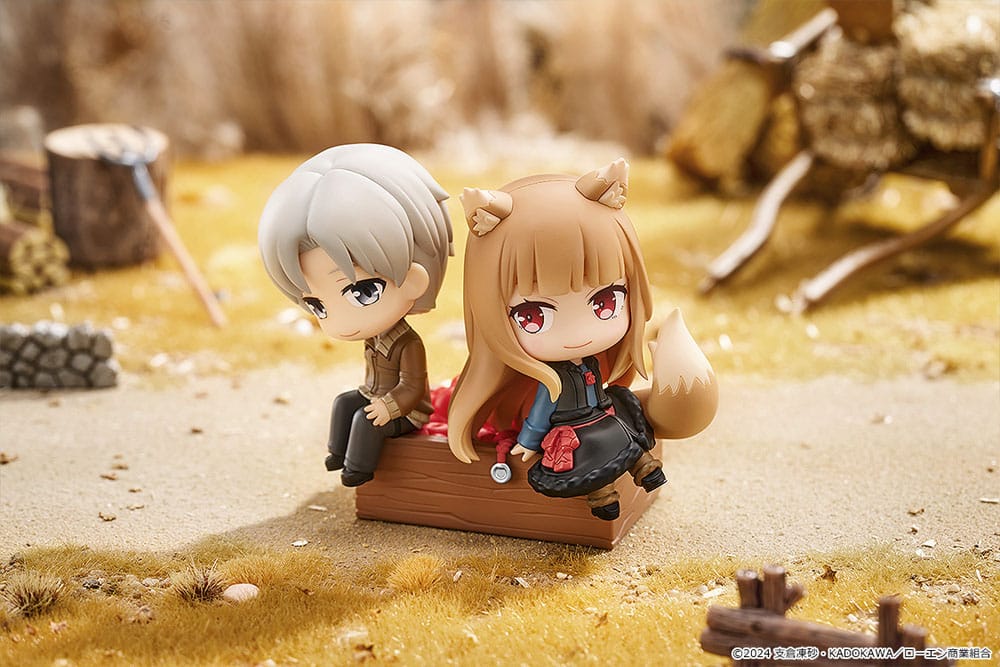 Mini Memory Lawrence and Holo on a dirt road diorama, Spice and Wolf figure