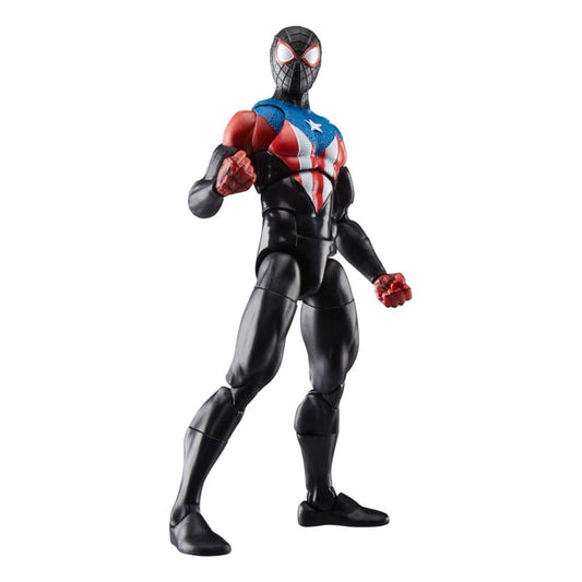 Hasbro Marvel Legends Gamerverse Miles Morales Boricua suit figure from Spider-Man 2 with flag design