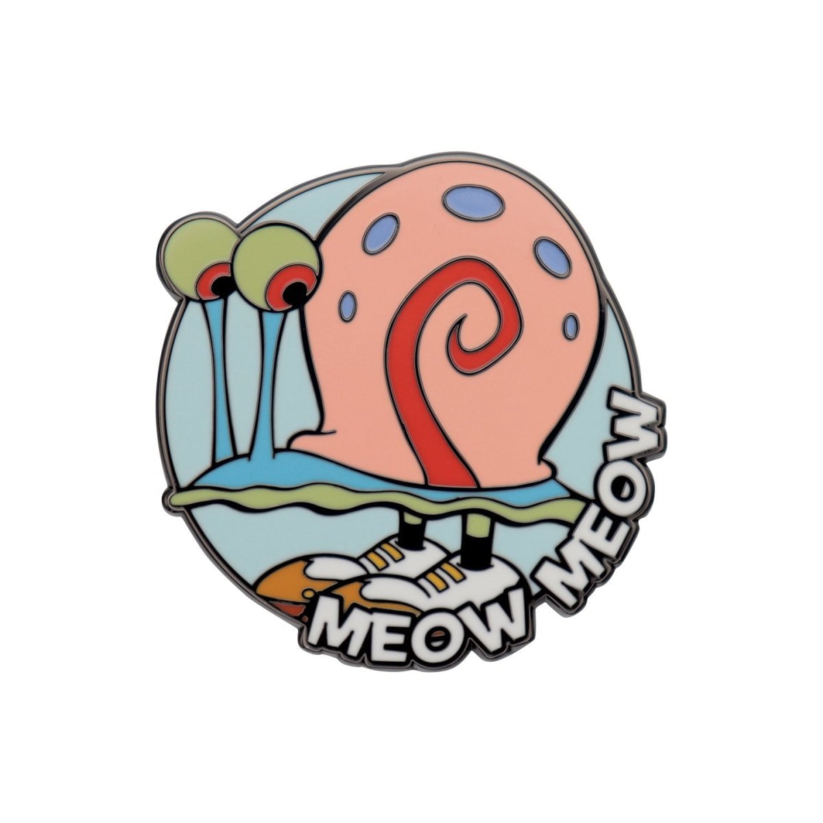 SpongeBob SquarePants mystery pin of Gary the snail with the words Meow Meow