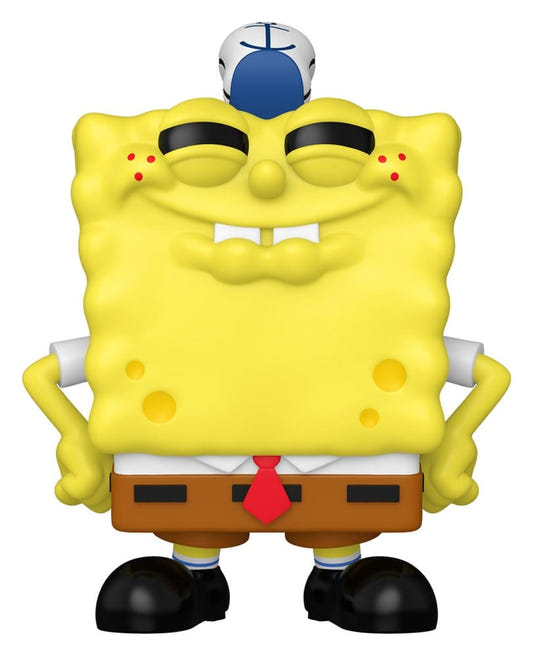 Funko POP! SpongeBob SquarePants with hands on hips and eyes closed, front view