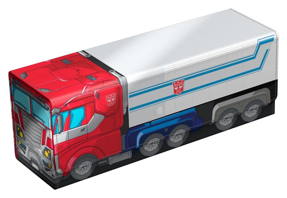 Squaroes Collectors Case 400 Transformers Optimus Prime truck, closed, cab-end front view