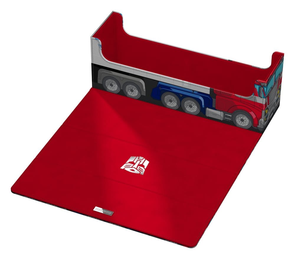 Squaroes Collectors Case 400 Transformers Optimus Prime truck, lid laid flat, rear view