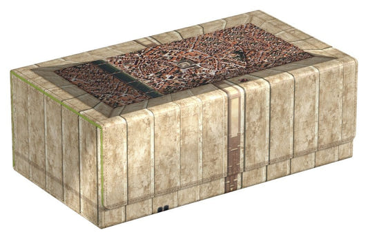 Squaroes Collectors Case 800 Attack on Titan Shiganshina District, closed wall-style case, front view from the left