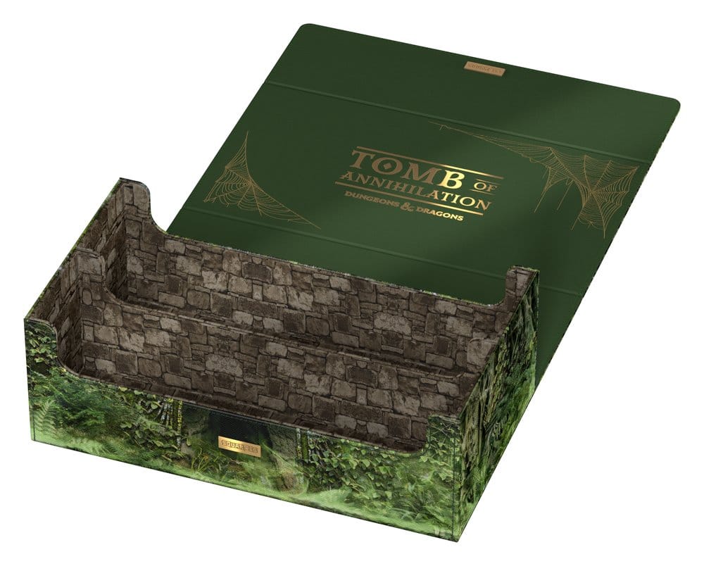 Squaroes Collectors Case 800 D&D Tomb of Annihilation, lid laid flat, front angle of empty case
