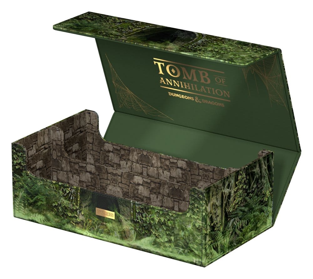 Squaroes Collectors Case 800 D&D Tomb of Annihilation, open from the side, empty compartments