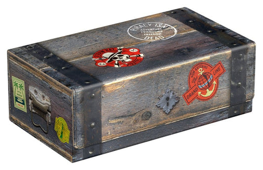 Squaroes Collectors Case 800 One Piece wooden chest, closed, front view from the left