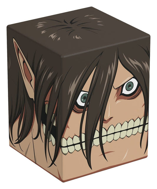 Squaroes Attack on Titan AOT005 Attack Titan deck box, front view from the left