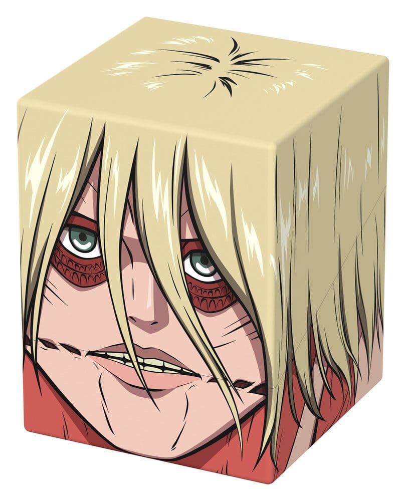 Squaroes Attack on Titan AOT008 Female Titan deck box, front view from the right