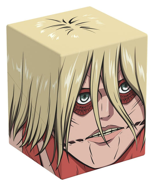 Squaroes Attack on Titan AOT008 Female Titan deck box, front view from the left
