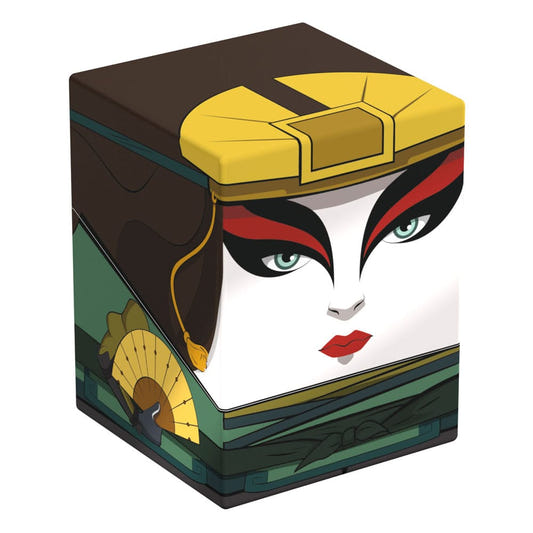 Squaroes Avatar: The Last Airbender AV012 Avatar Kyoshi deck box, front view from the left