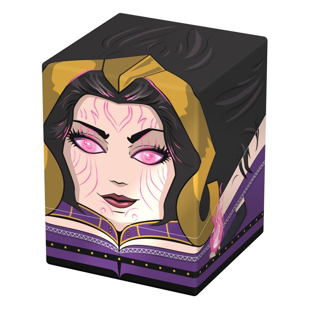 Squaroes Magic: The Gathering Liliana deck box, front corner view angled right