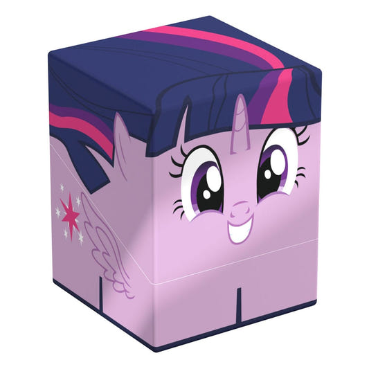 Squaroes My Little Pony Twilight Sparkle deck box, lilac face and navy and pink mane, front corner view angled left
