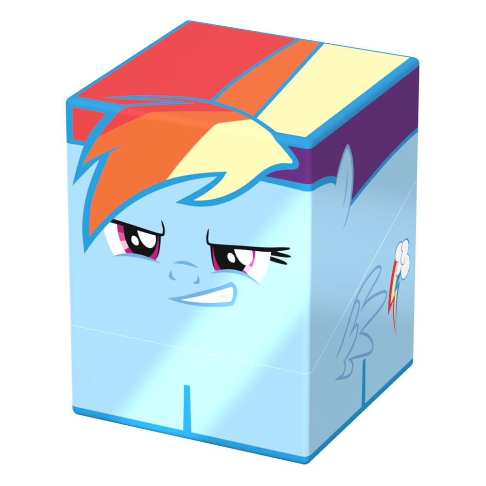 Squaroes My Little Pony Rainbow Dash deck box, front corner view angled right