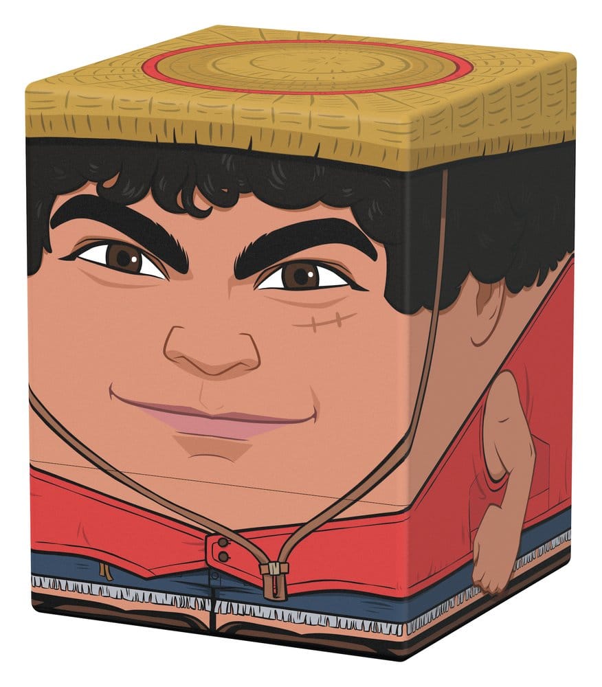 Squaroes One Piece Monkey D. Luffy deck box, front corner view angled right