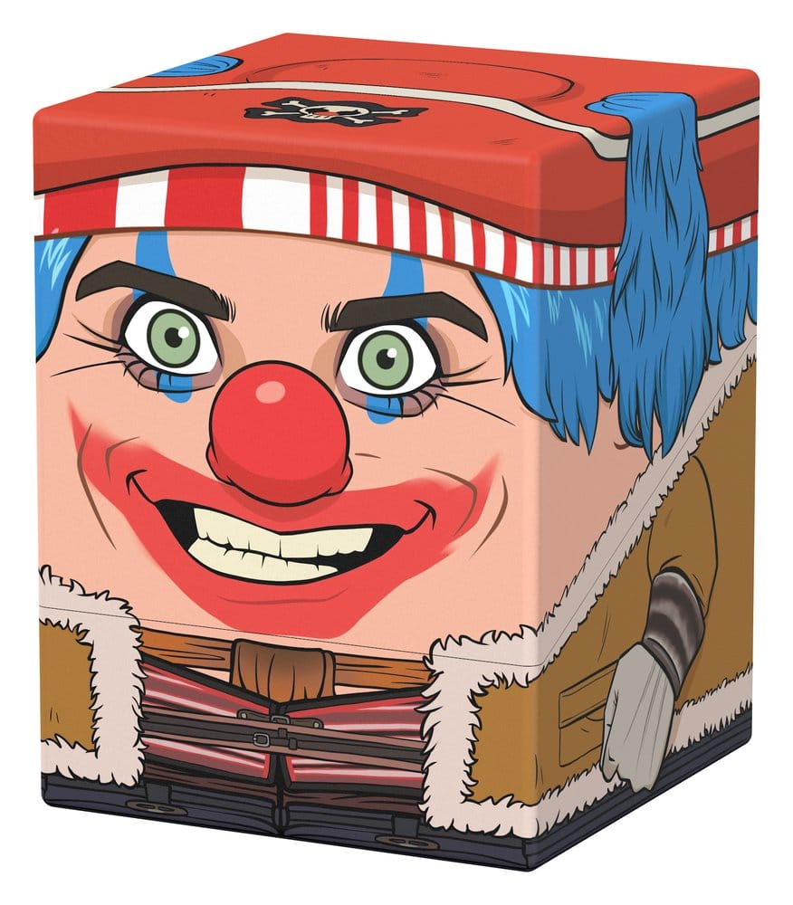Squaroes One Piece Buggy the Clown deck box, front corner view angled right
