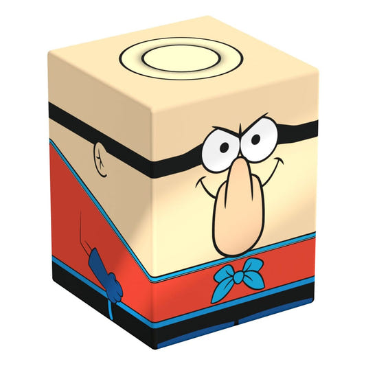 Squaroes SpongeBob SquarePants Barnacle Boy deck box, black mask and blue neckerchief, front corner view angled left