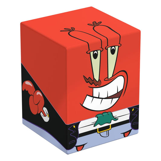 Squaroes SpongeBob SquarePants Pirate Mr Krabs deck box, red face and black pirate coat, front corner view angled left
