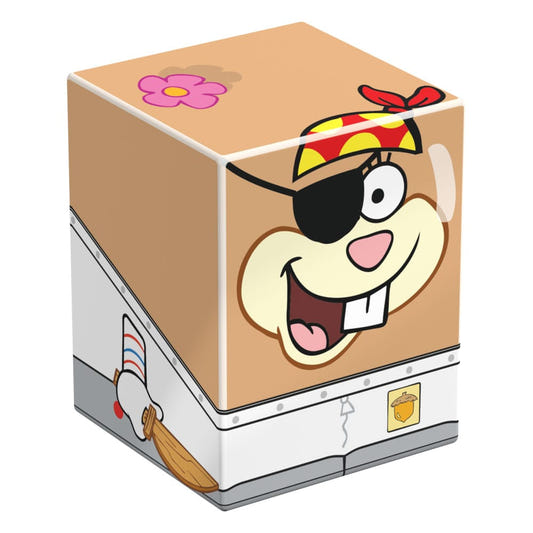 Squaroes SpongeBob SquarePants Pirate Sandy deck box, eyepatch and bandana, front corner view angled left