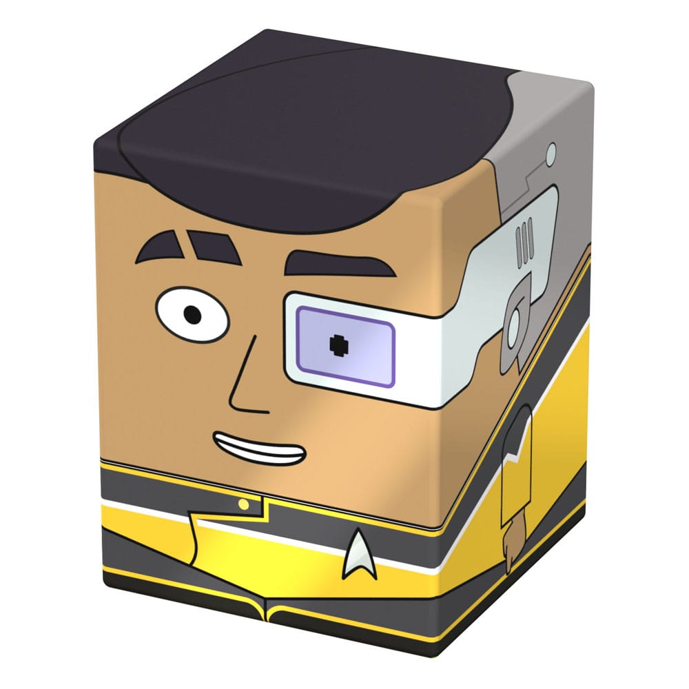 Squaroes Star Trek: Lower Decks Sam Rutherford ST004 card box, front and right side view