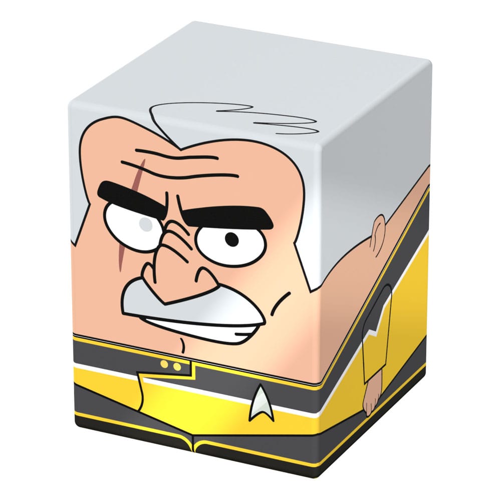 Squaroes Star Trek: Lower Decks Shaxs ST008 card box, front and right side view