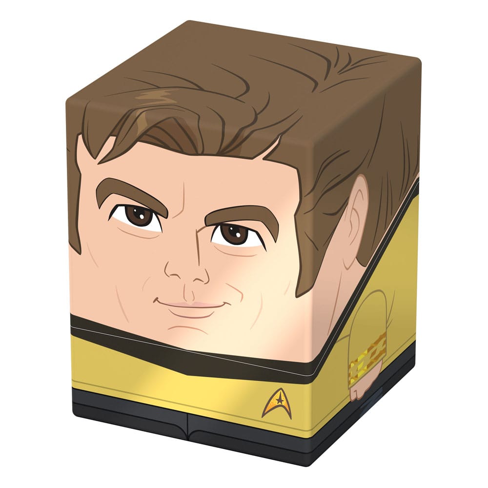 Squaroes Star Trek Captain Kirk ST010 card box, front and right side view