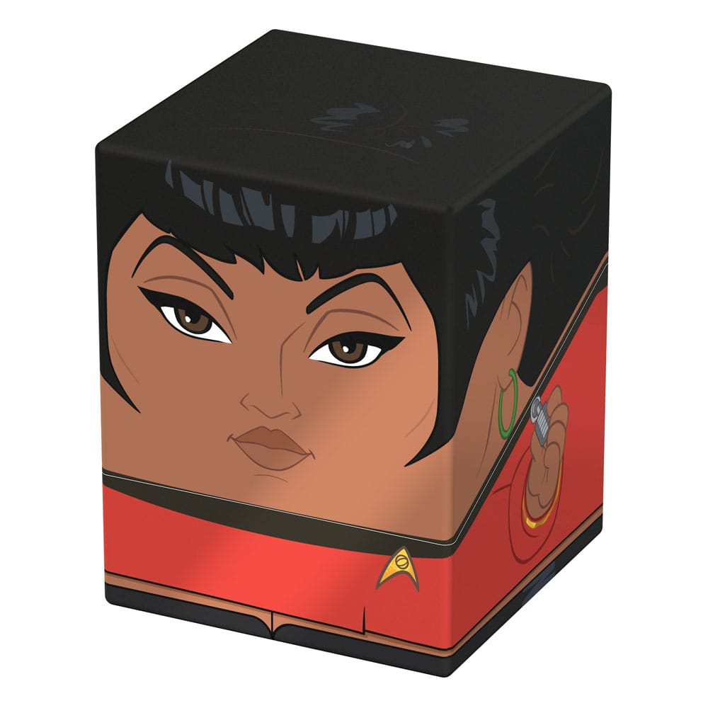 Squaroes Star Trek Uhura ST012 card box, front and right side view