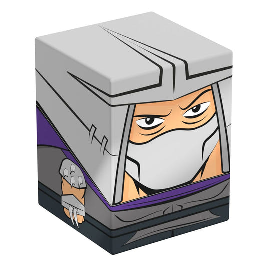 Squaroes TMNT Shredder NT008 card box, front and left side view with silver helmet and purple cape