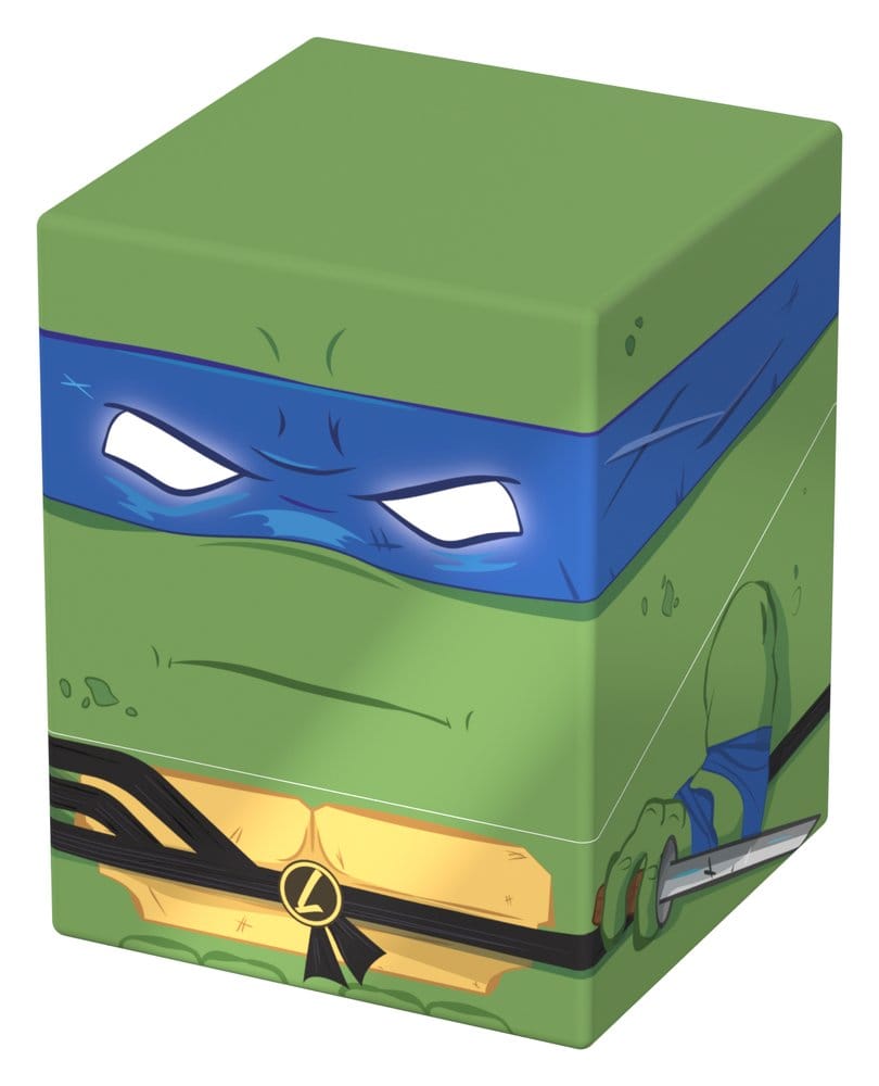 Squaroes TMNT Action Mode Leonardo NT014 card box, front and right side view