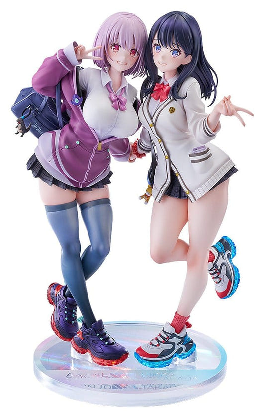 SSSS.Gridman 1/7 Rikka Takarada and Akane Shinjo 2-pack figures posing together, front view