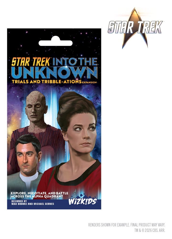 Star Trek Into the Unknown Trials and Tribble-ations card pack, pack front with Star Trek logo