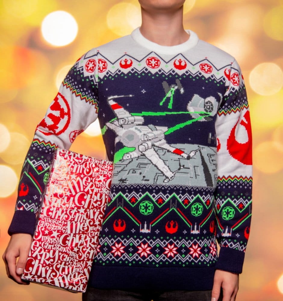 Star Wars Christmas Jumper X-Wing v TIE Fighter