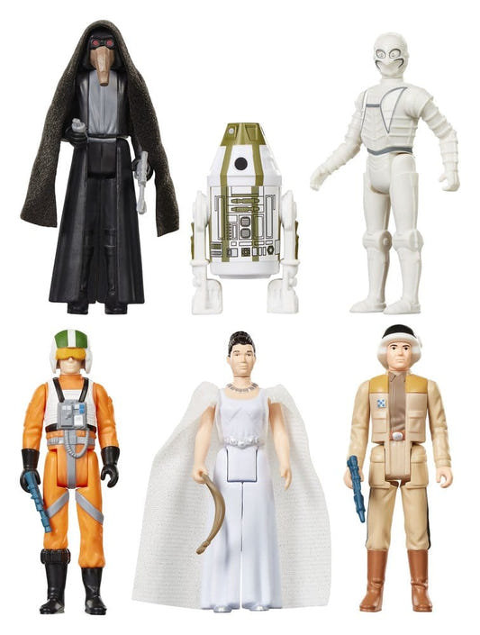 Hasbro Star Wars Retro Collection Episode IV six figure pack showing the classic style figures