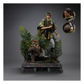 Star Wars Episode VI Art Scale Statue 1/10 Leia and Wicket 21 cm