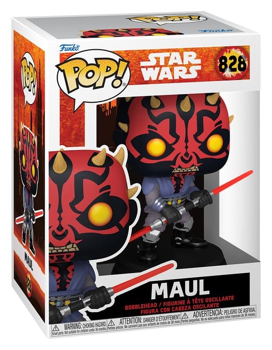 Maul Funko POP! bobblehead in its Star Wars window box, number 828