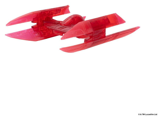 Star Wars medium vehicle Hyena Vulture bomber toy in translucent red hologram finish