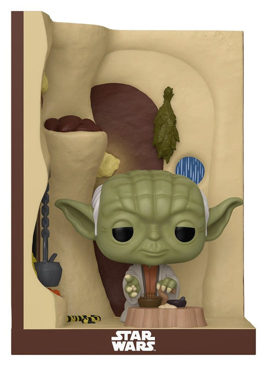 Funko POP! Nooks Yoda seated inside his hut on Dagobah, Star Wars figure
