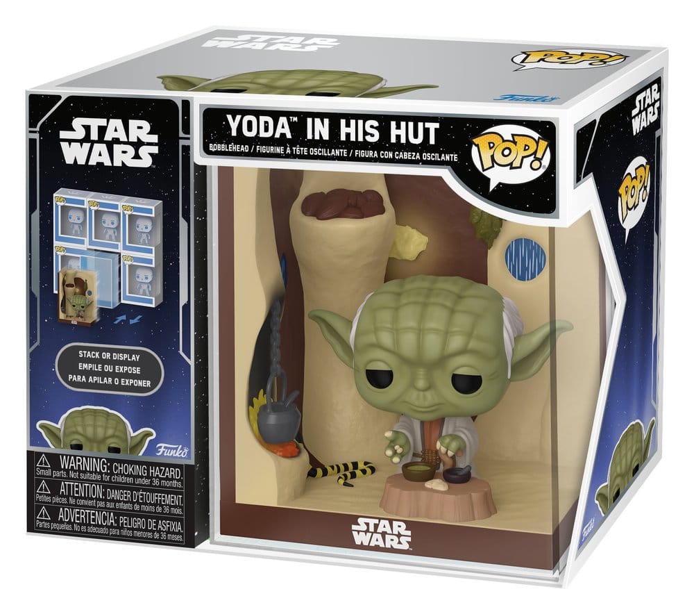 Yoda in His Hut Funko POP! Nooks bobblehead set in its Star Wars window box
