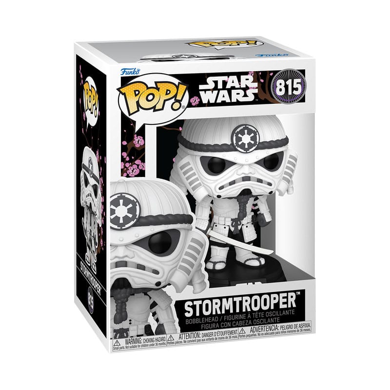 Star Wars samurai-style Stormtrooper Funko Pop! vinyl figure in its window box, number 815