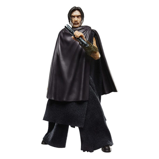 Hasbro Star Wars Black Series The Stranger Qimir figure from The Acolyte in a long black cloak